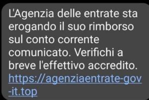 Agenzia delle Entrate: questa volta la truffa è via sms