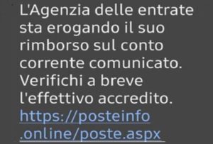 Agenzia delle Entrate: questa volta la truffa è via sms