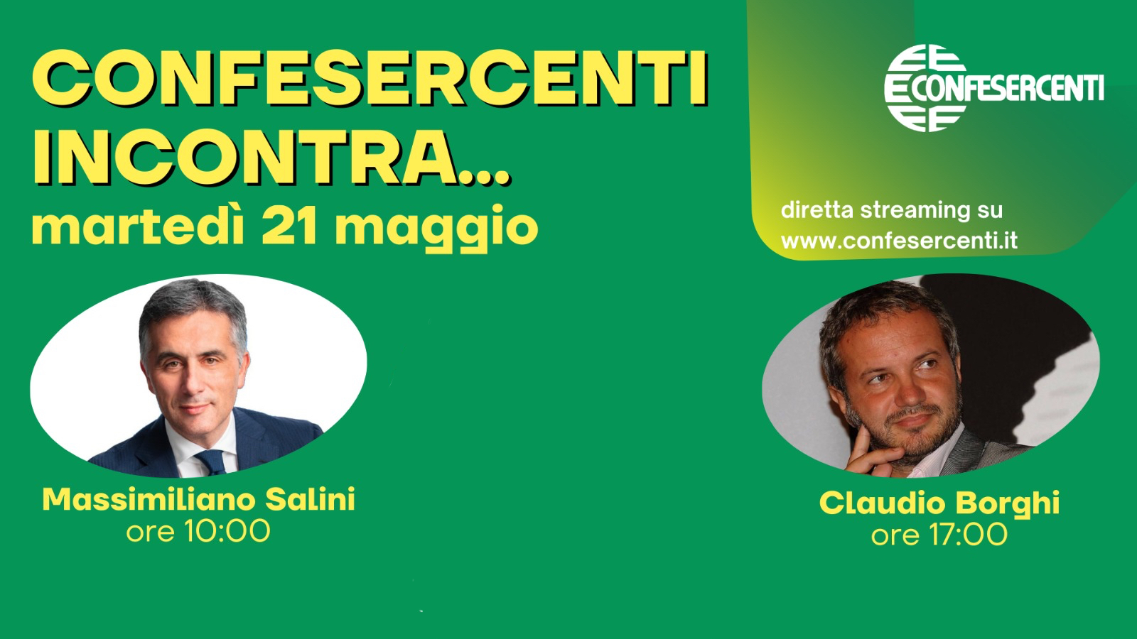 Elezioni Europee 2024: Confesercenti incontra, martedì 21 maggio ospiti Salini (FI) e Borghi (Lega)