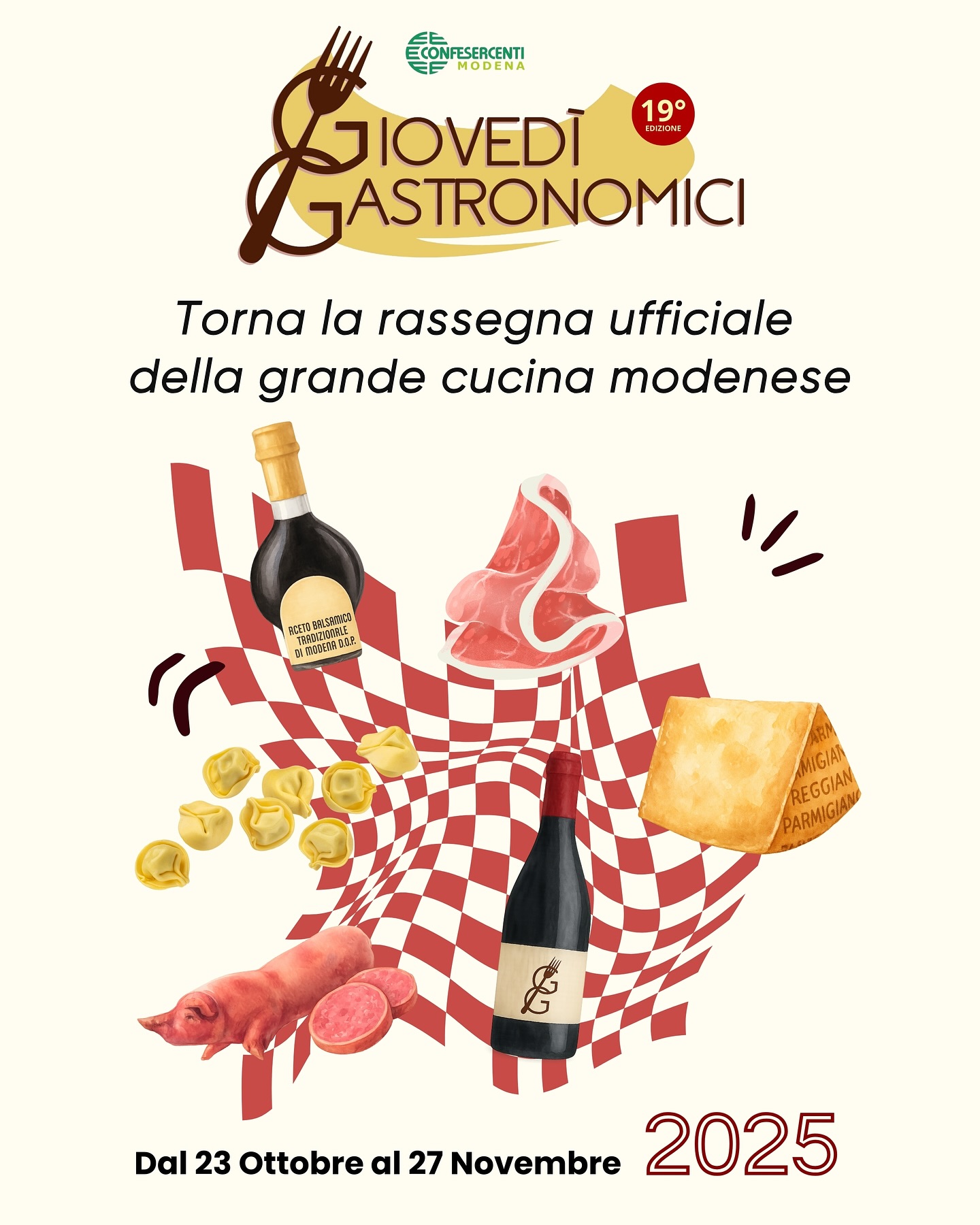 Modena: Giovedì Gastronomici, si continua fino al 27 novembre nei ristoranti di città e provincia. Presenze in crescita del 15% sul 2024