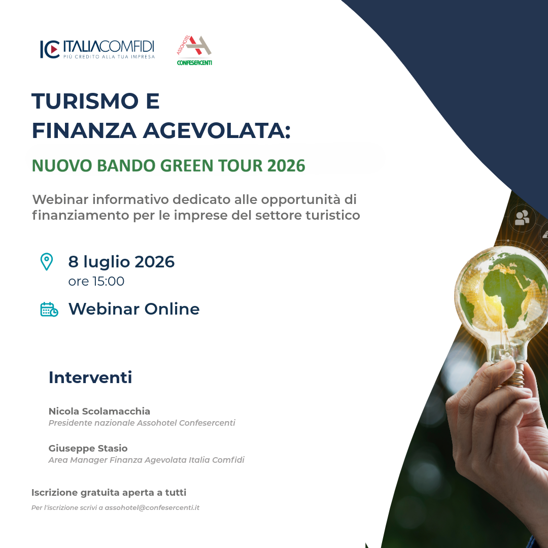 Turismo e finanza agevolata: al via il webinar sul nuovo Bando Green Tour 2026. Appuntamento online l’8 luglio alle ore 15.00