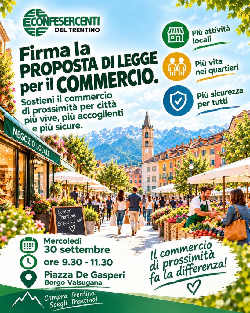 Fiepet Confesercenti Trentino: bar e città, una presenza che si sta impoverendo. 143 chiusure in Trentino in sei anni
