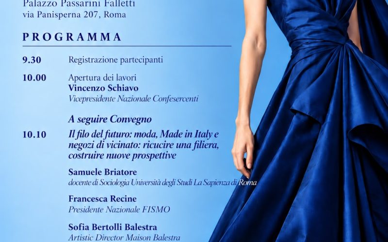 Il filo del futuro: moda, Made in Italy e negozi di vicinato al centro del convegno FISMO-Confesercenti, il 29 ottobre a Roma